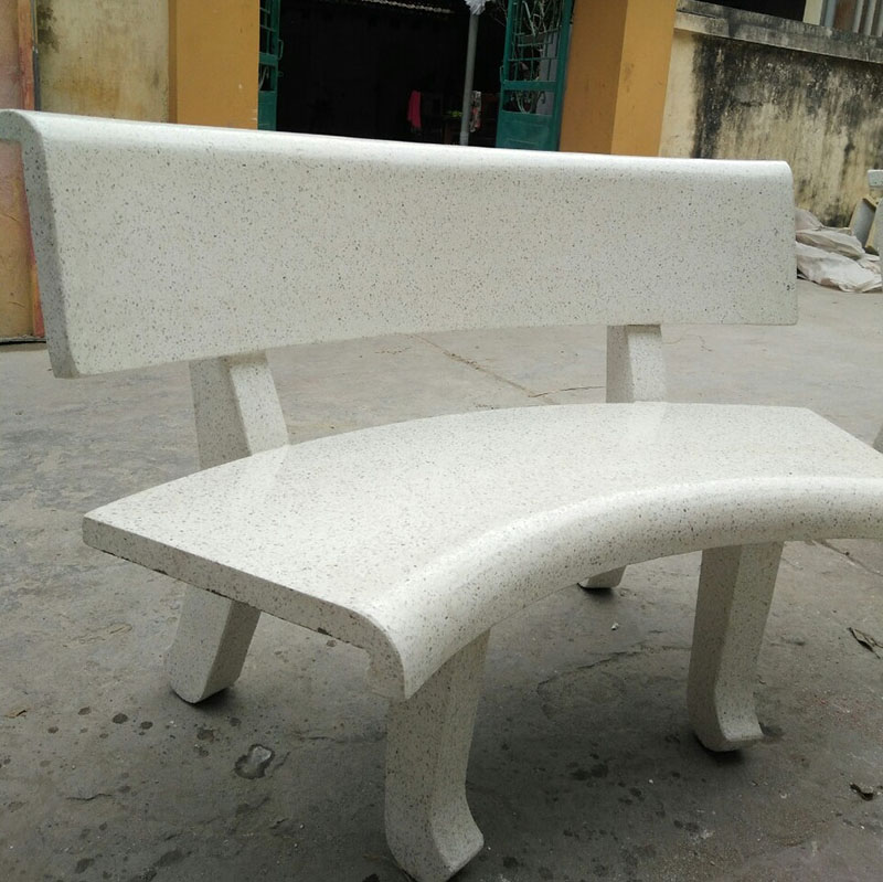 Ghế đá công viên trắng