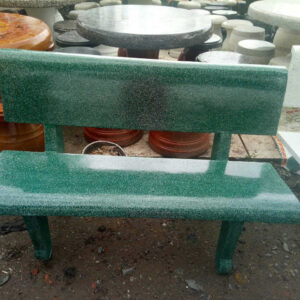 Ghế đá công viên màu xanh